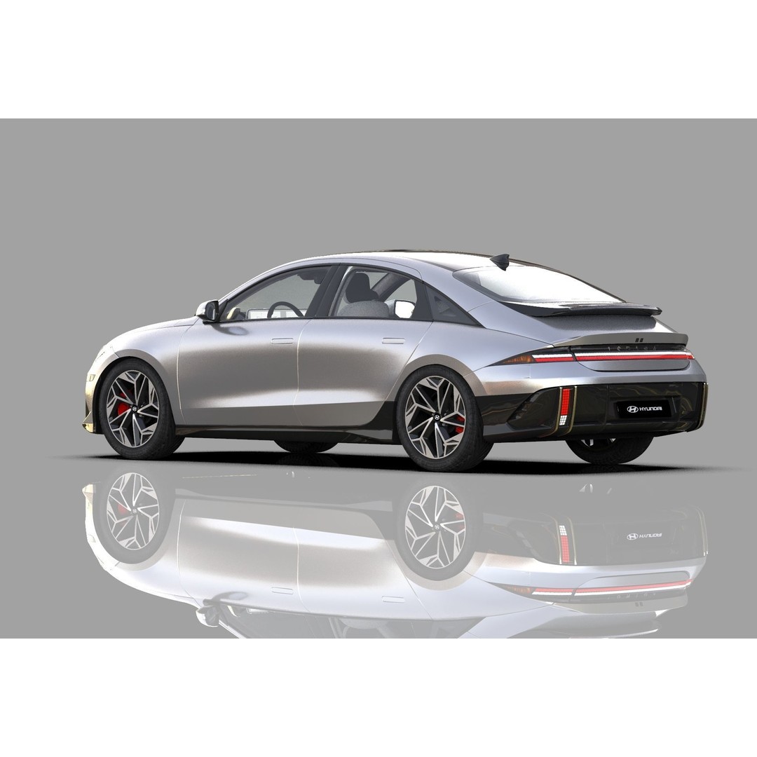 Hyundai Ioniq 6 3D Model – High Poly Sport Sedan, FBX, OBJ, Blender - View 32