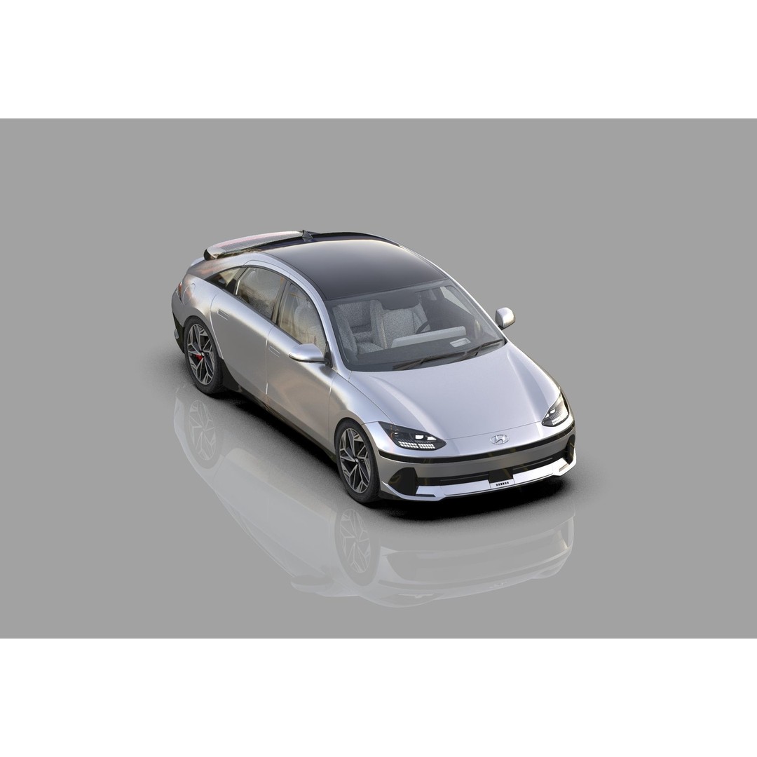 Hyundai Ioniq 6 3D Model – High Poly Sport Sedan, FBX, OBJ, Blender - View 35