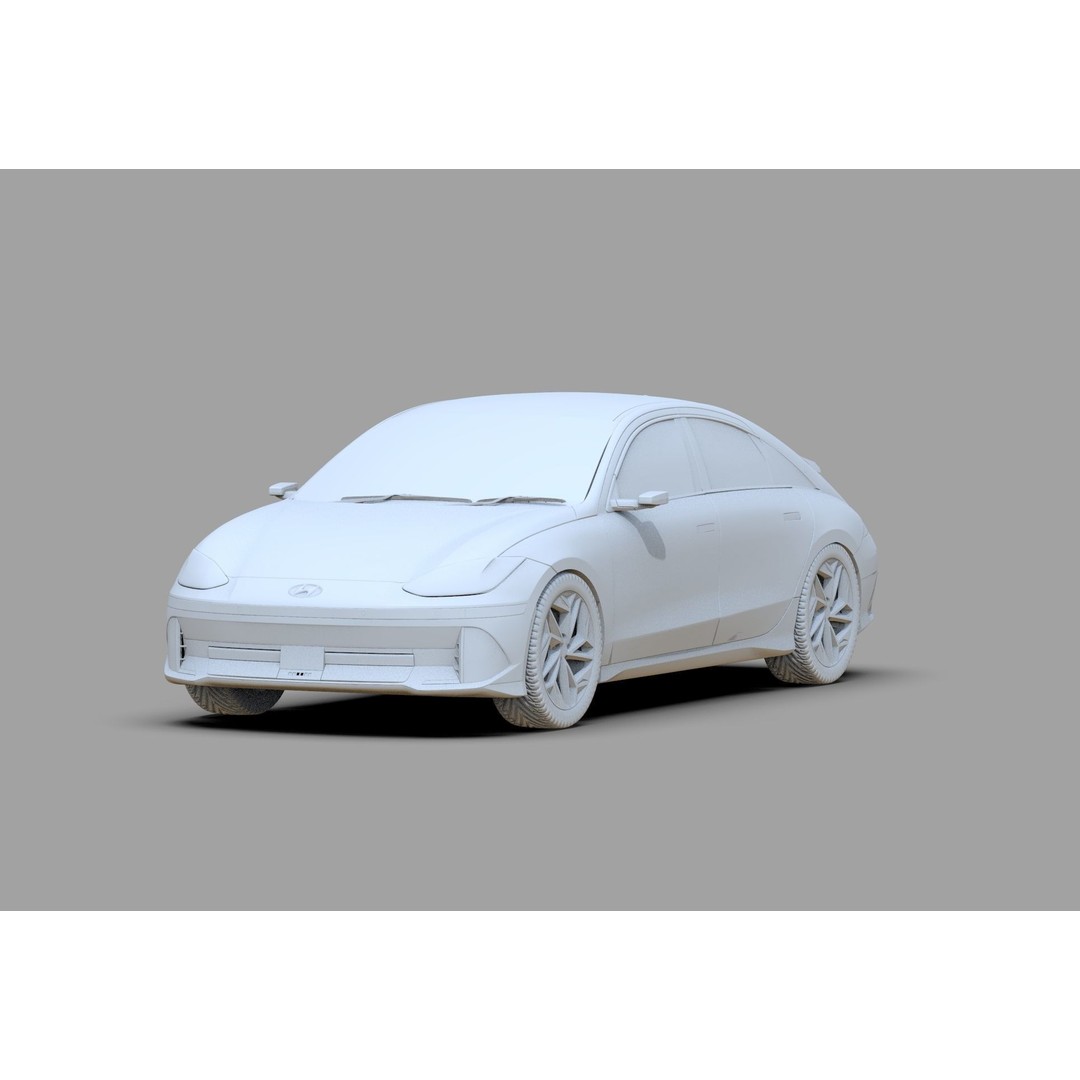 Hyundai Ioniq 6 3D Model – High Poly Sport Sedan, FBX, OBJ, Blender - View 38