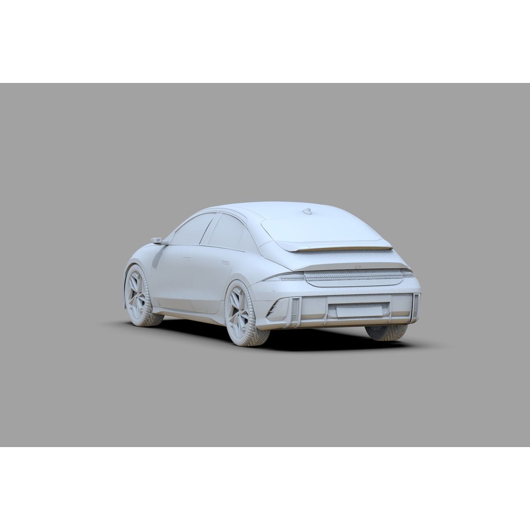 Hyundai Ioniq 6 3D Model – High Poly Sport Sedan, FBX, OBJ, Blender - View 40
