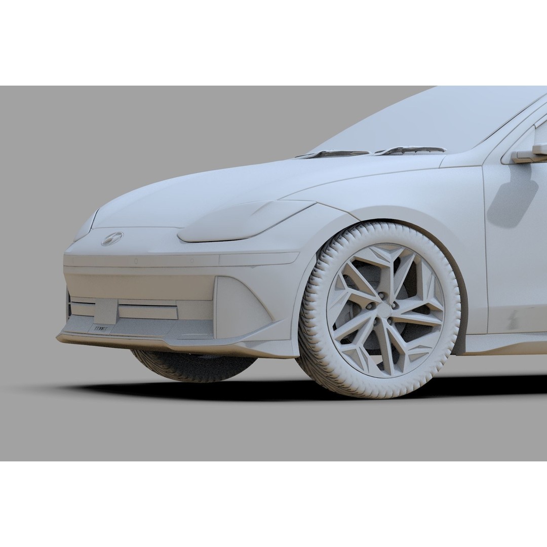 Hyundai Ioniq 6 3D Model – High Poly Sport Sedan, FBX, OBJ, Blender - View 41