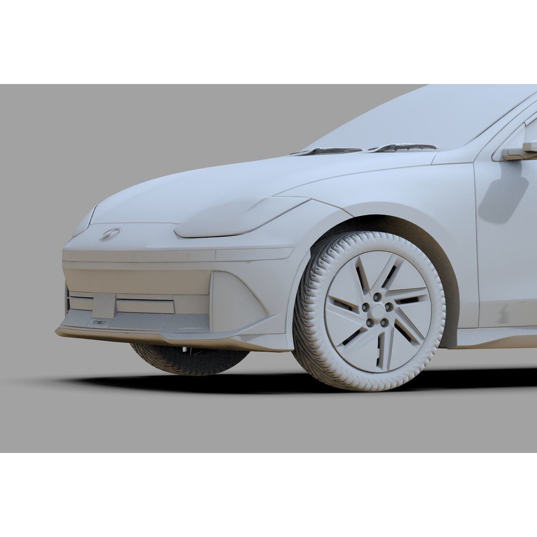 Hyundai Ioniq 6 3D Model – High Poly Sport Sedan, FBX, OBJ, Blender - View 42