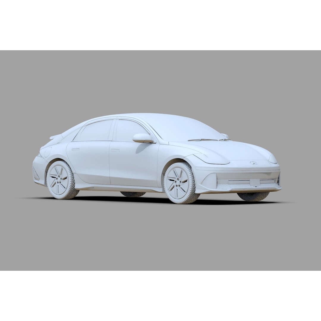 Hyundai Ioniq 6 3D Model – High Poly Sport Sedan, FBX, OBJ, Blender - View 43