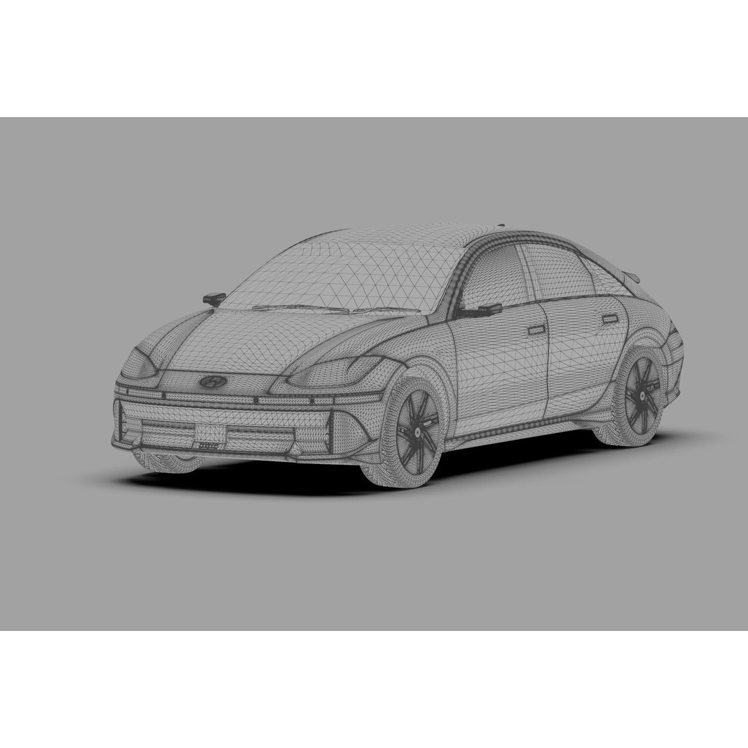 Hyundai Ioniq 6 3D Model – High Poly Sport Sedan, FBX, OBJ, Blender - View 50