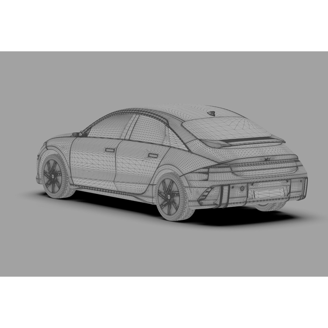 Hyundai Ioniq 6 3D Model – High Poly Sport Sedan, FBX, OBJ, Blender - View 51