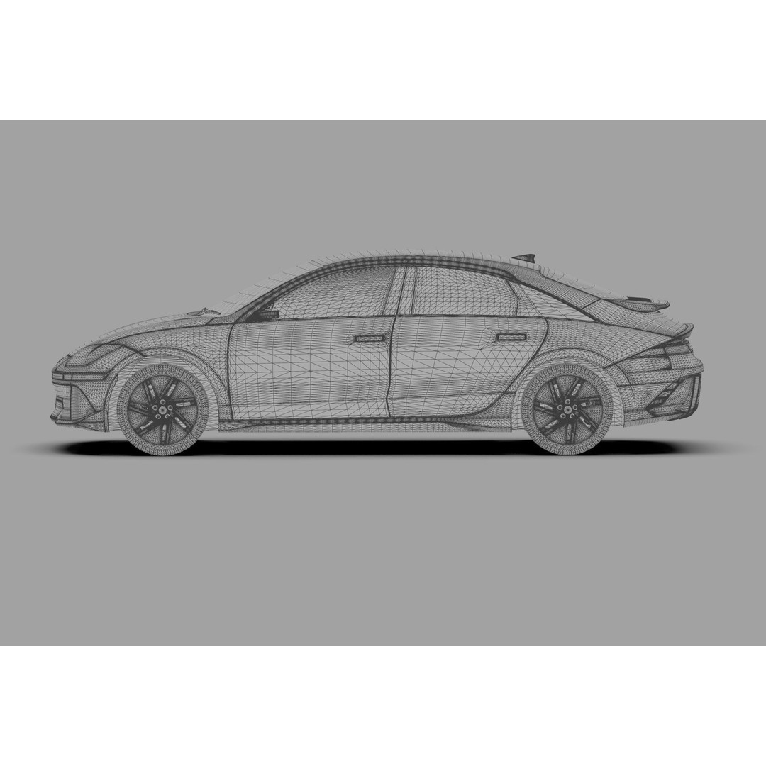 Hyundai Ioniq 6 3D Model – High Poly Sport Sedan, FBX, OBJ, Blender - View 54