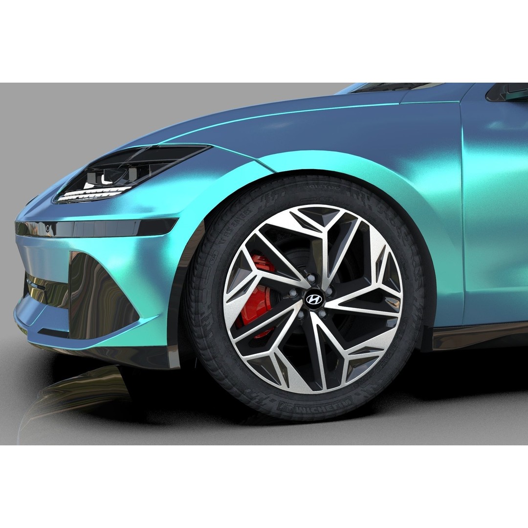 Hyundai Ioniq 6 3D Model – High Poly Sport Sedan, FBX, OBJ, Blender - View 9