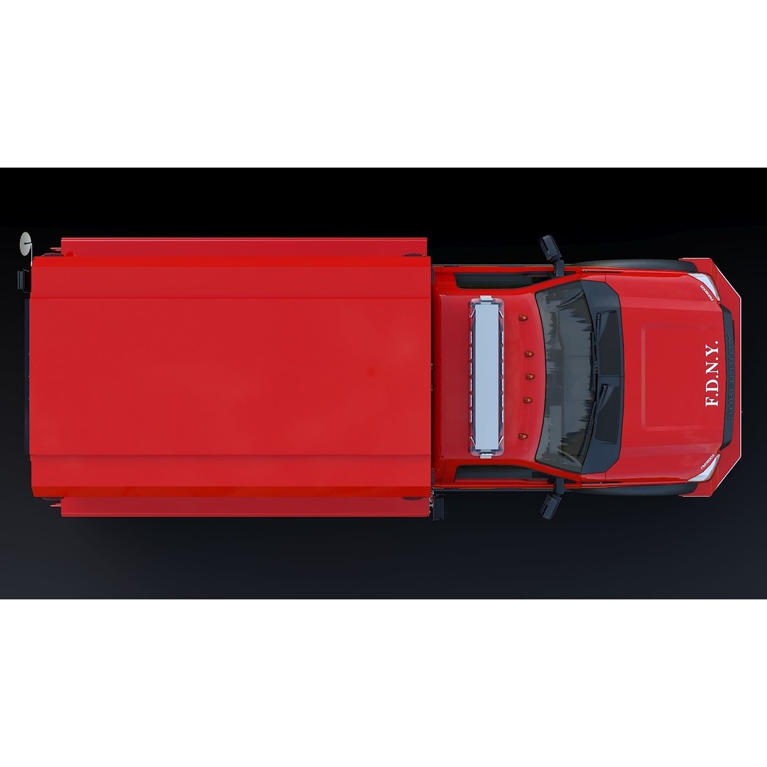 F-550 FDNY Emergency Crew 3D Model – Low Poly Game Asset, FBX - View 12