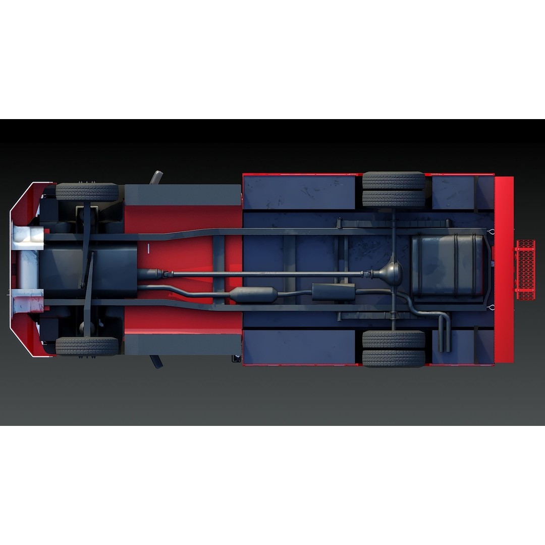 F-550 FDNY Emergency Crew 3D Model – Low Poly Game Asset, FBX - View 13