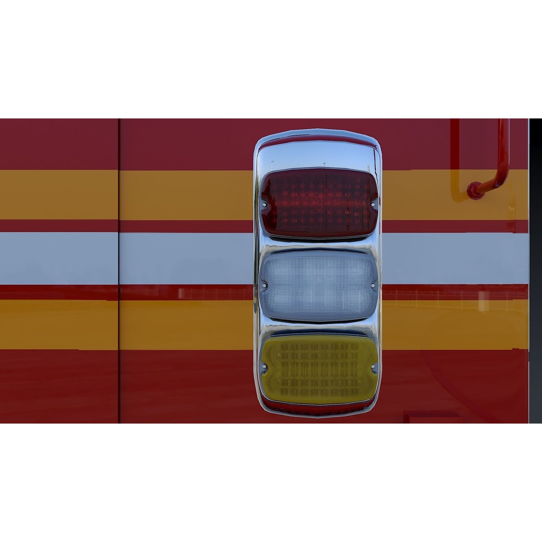 F-550 FDNY Emergency Crew 3D Model – Low Poly Game Asset, FBX - View 18