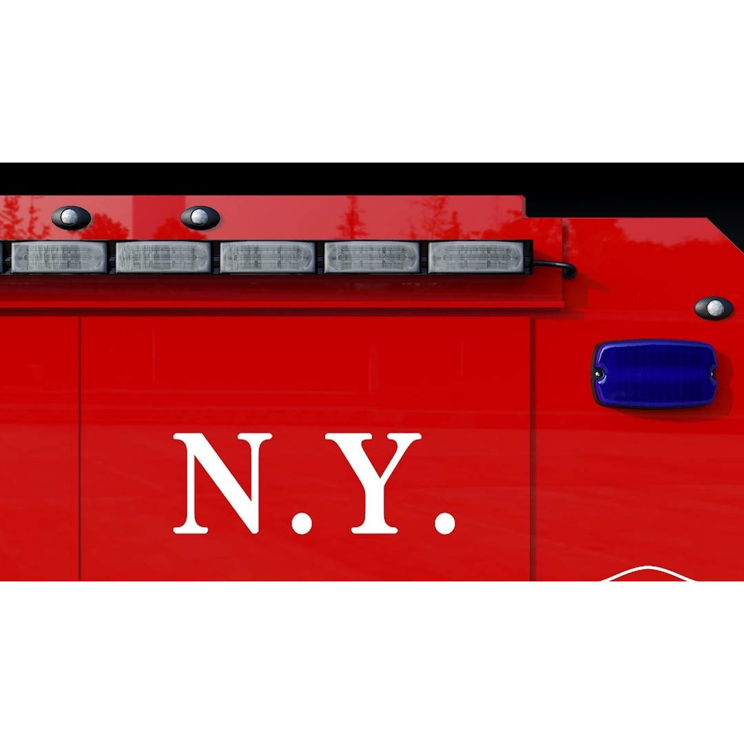 F-550 FDNY Emergency Crew 3D Model – Low Poly Game Asset, FBX - View 19