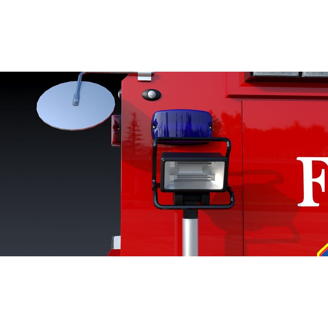 F-550 FDNY Emergency Crew 3D Model – Low Poly Game Asset, FBX - View 20