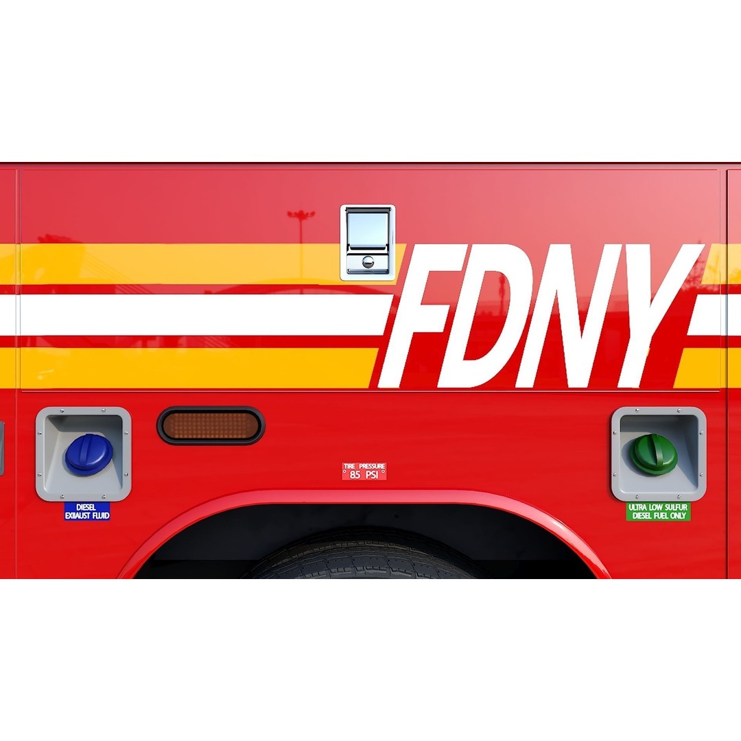 F-550 FDNY Emergency Crew 3D Model – Low Poly Game Asset, FBX - View 21