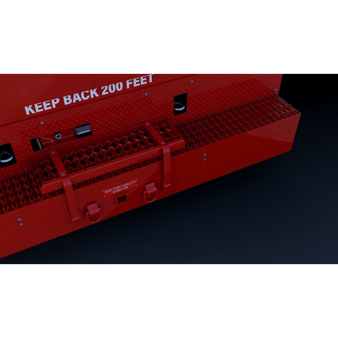 F-550 FDNY Emergency Crew 3D Model – Low Poly Game Asset, FBX - View 22