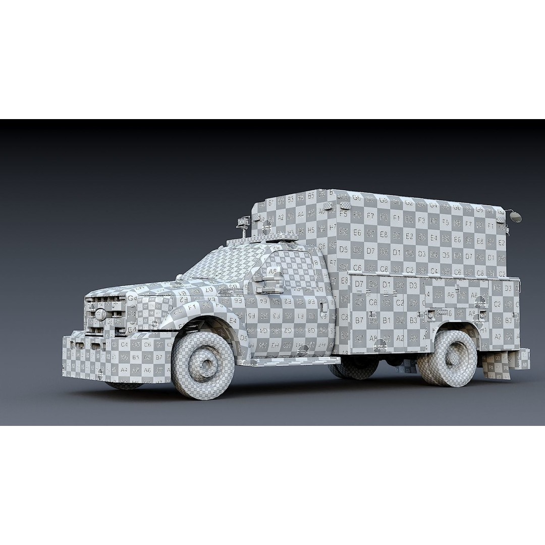 F-550 FDNY Emergency Crew 3D Model – Low Poly Game Asset, FBX - View 41