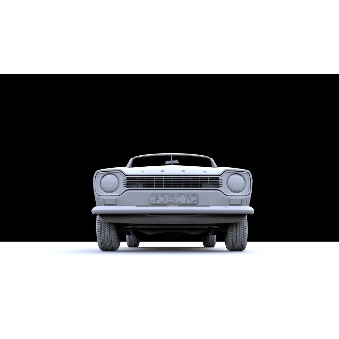 Escort Mk1 Estate 1971 3D Model – High Poly Game Asset, FBX, OBJ