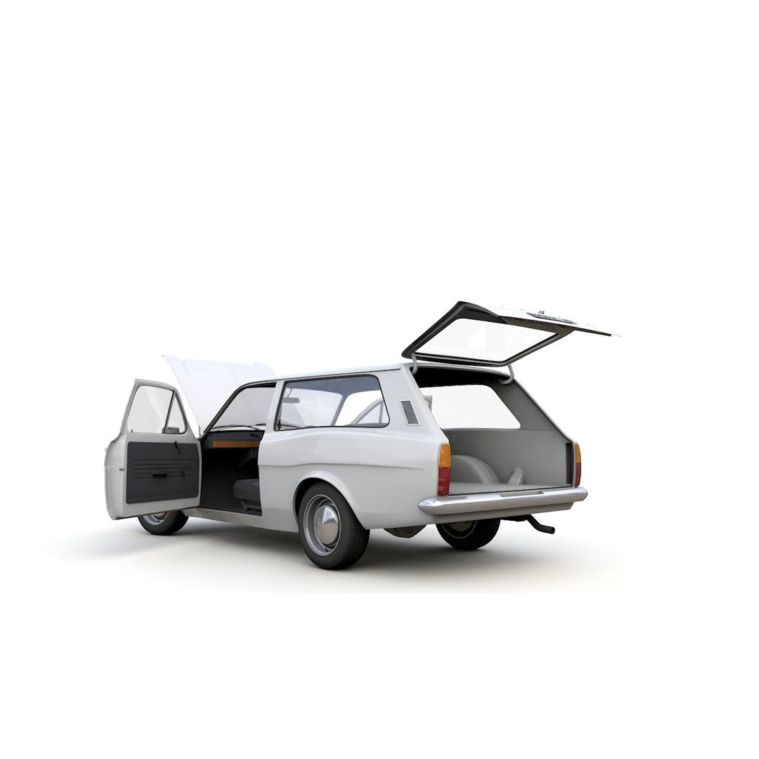 Escort Mk1 Estate 1971 3D Model – High Poly Game Asset, FBX, OBJ - View 11