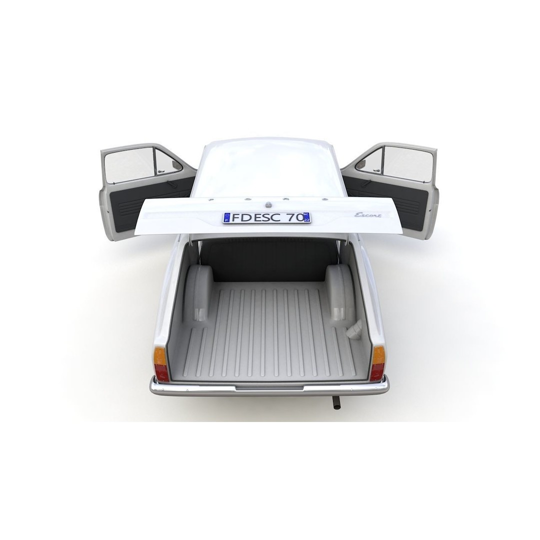 Escort Mk1 Estate 1971 3D Model – High Poly Game Asset, FBX, OBJ - View 13