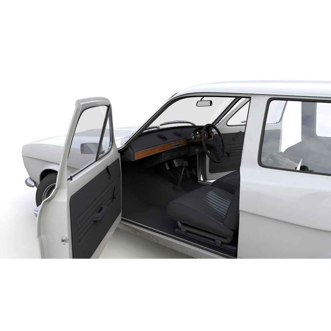 Escort Mk1 Estate 1971 3D Model – High Poly Game Asset, FBX, OBJ - View 23