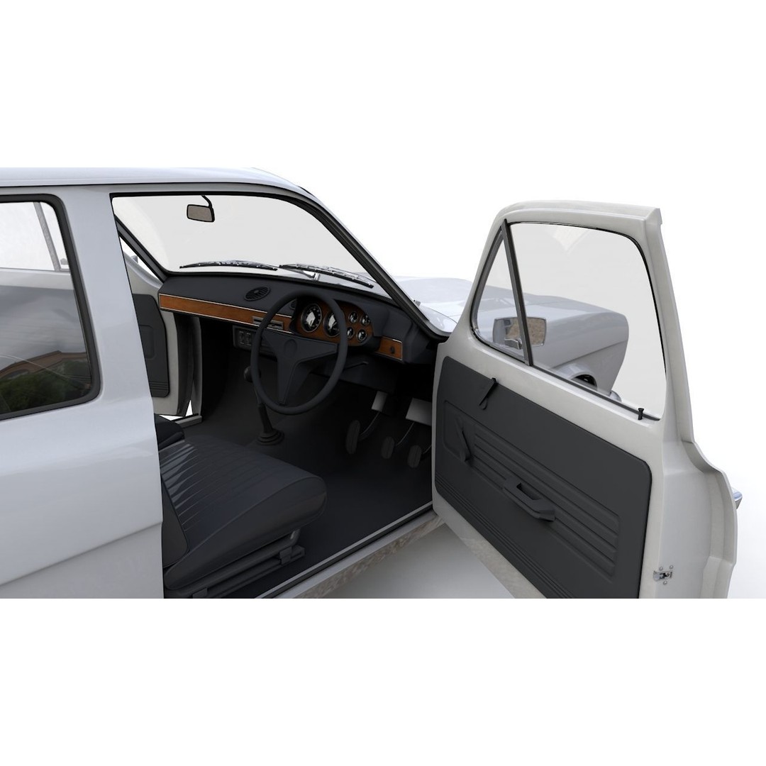 Escort Mk1 Estate 1971 3D Model – High Poly Game Asset, FBX, OBJ - View 24