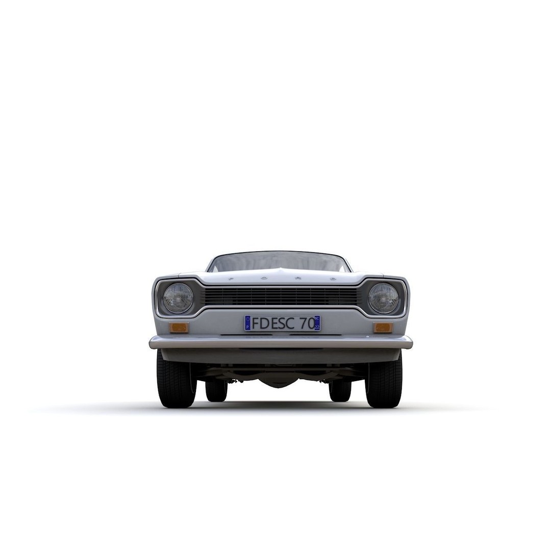 Escort Mk1 Estate 1971 3D Model – High Poly Game Asset, FBX, OBJ - View 26