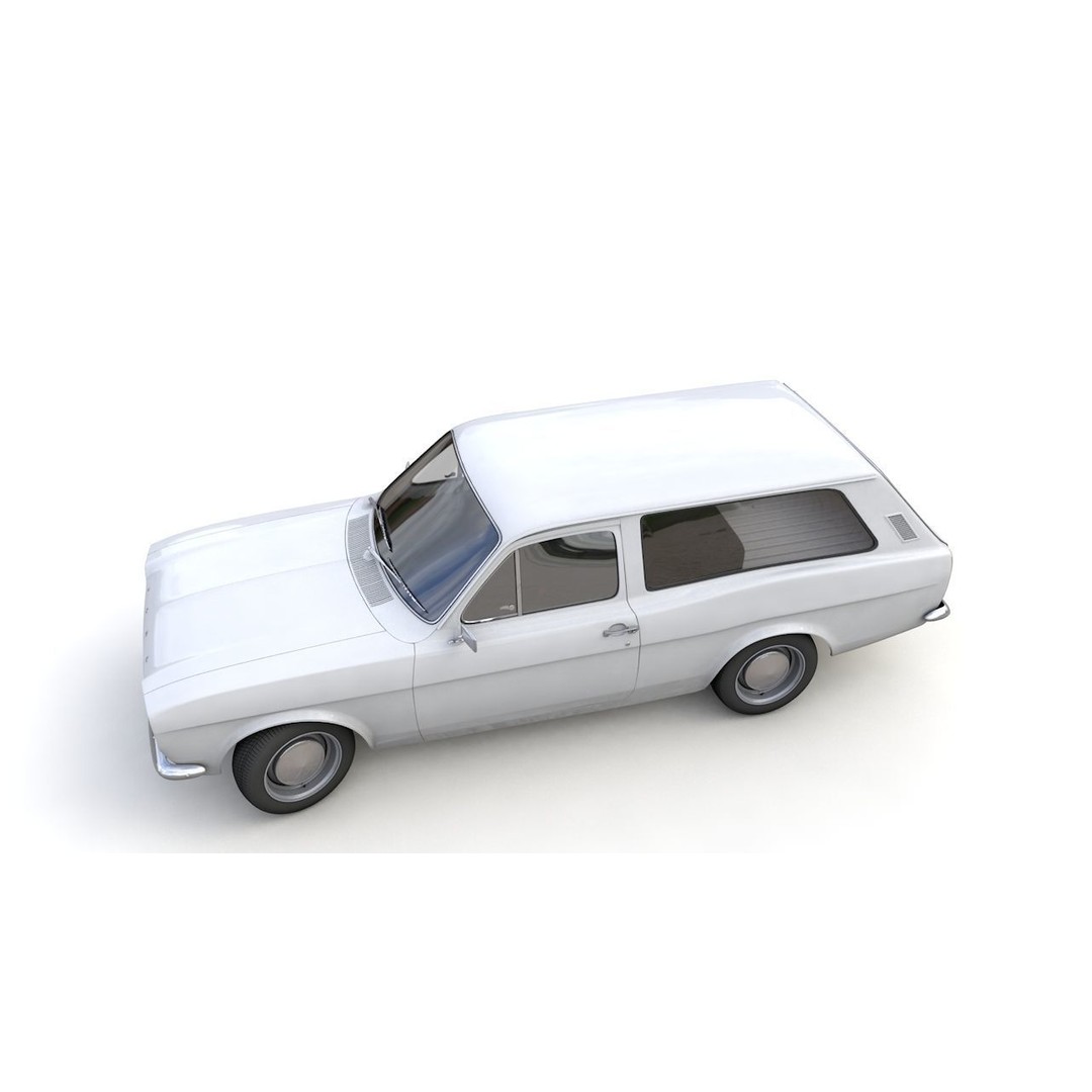 Escort Mk1 Estate 1971 3D Model – High Poly Game Asset, FBX, OBJ - View 6