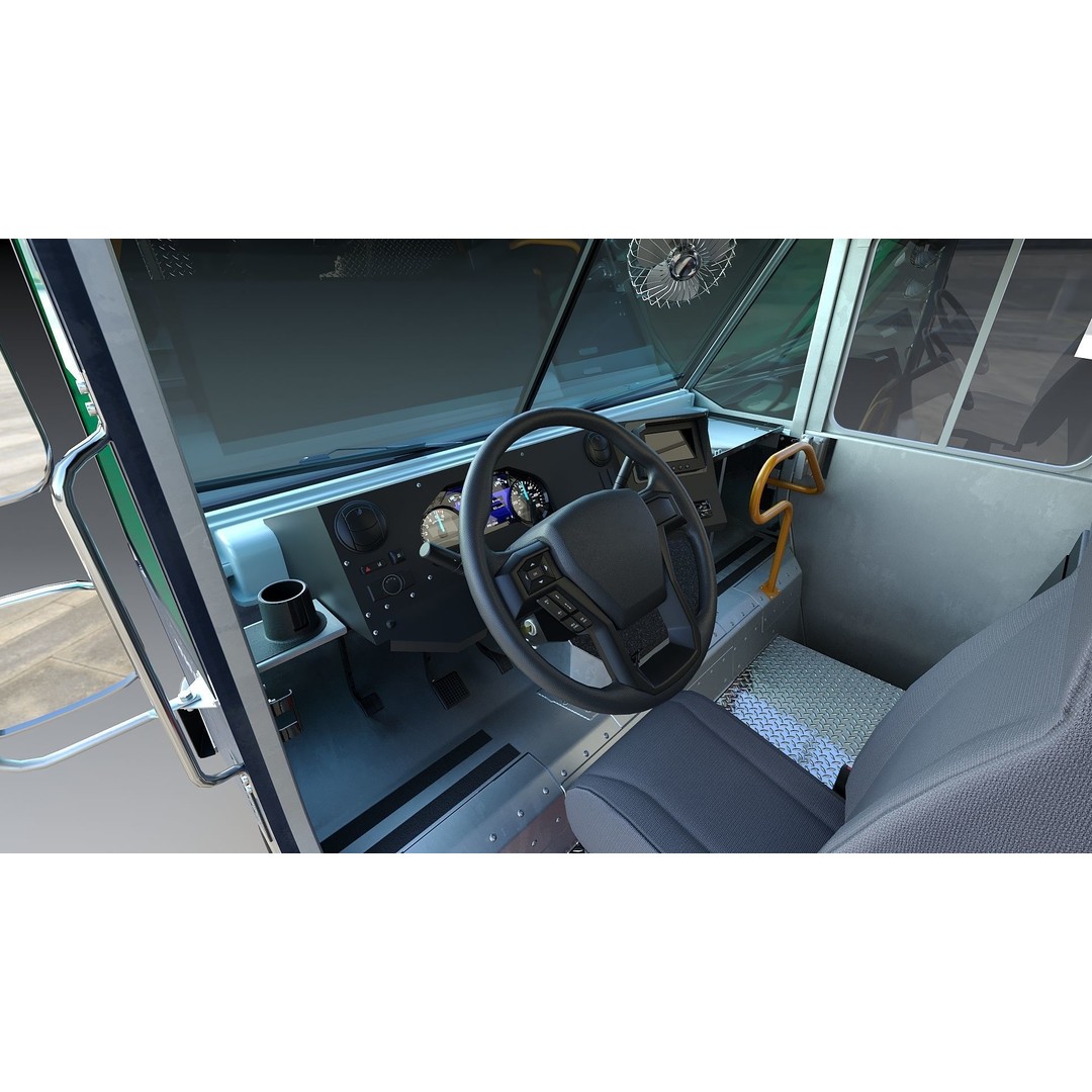 FedEx Stepvan 3D Model – Low Poly Game Asset, FBX, PBR Textures - View 19