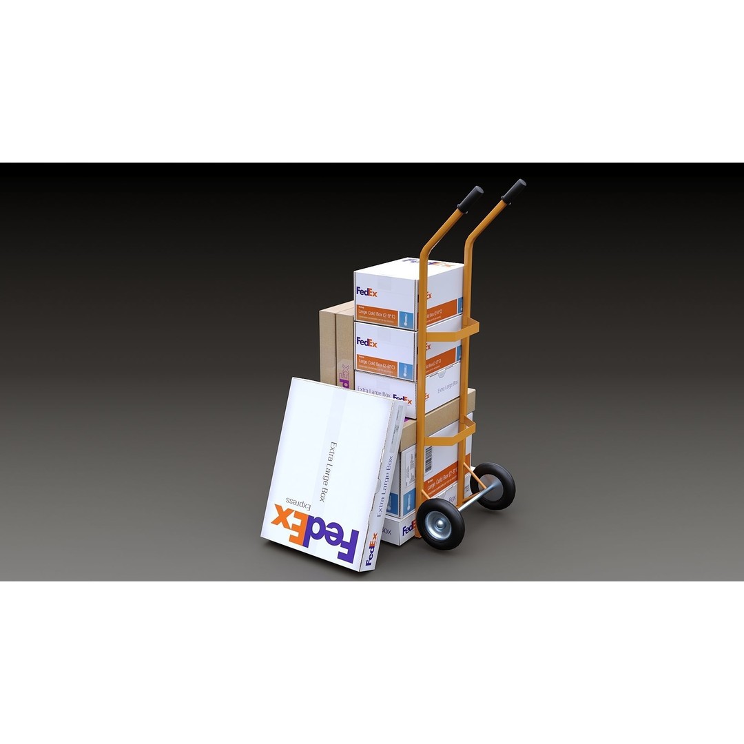 FedEx Stepvan 3D Model – Low Poly Game Asset, FBX, PBR Textures - View 29