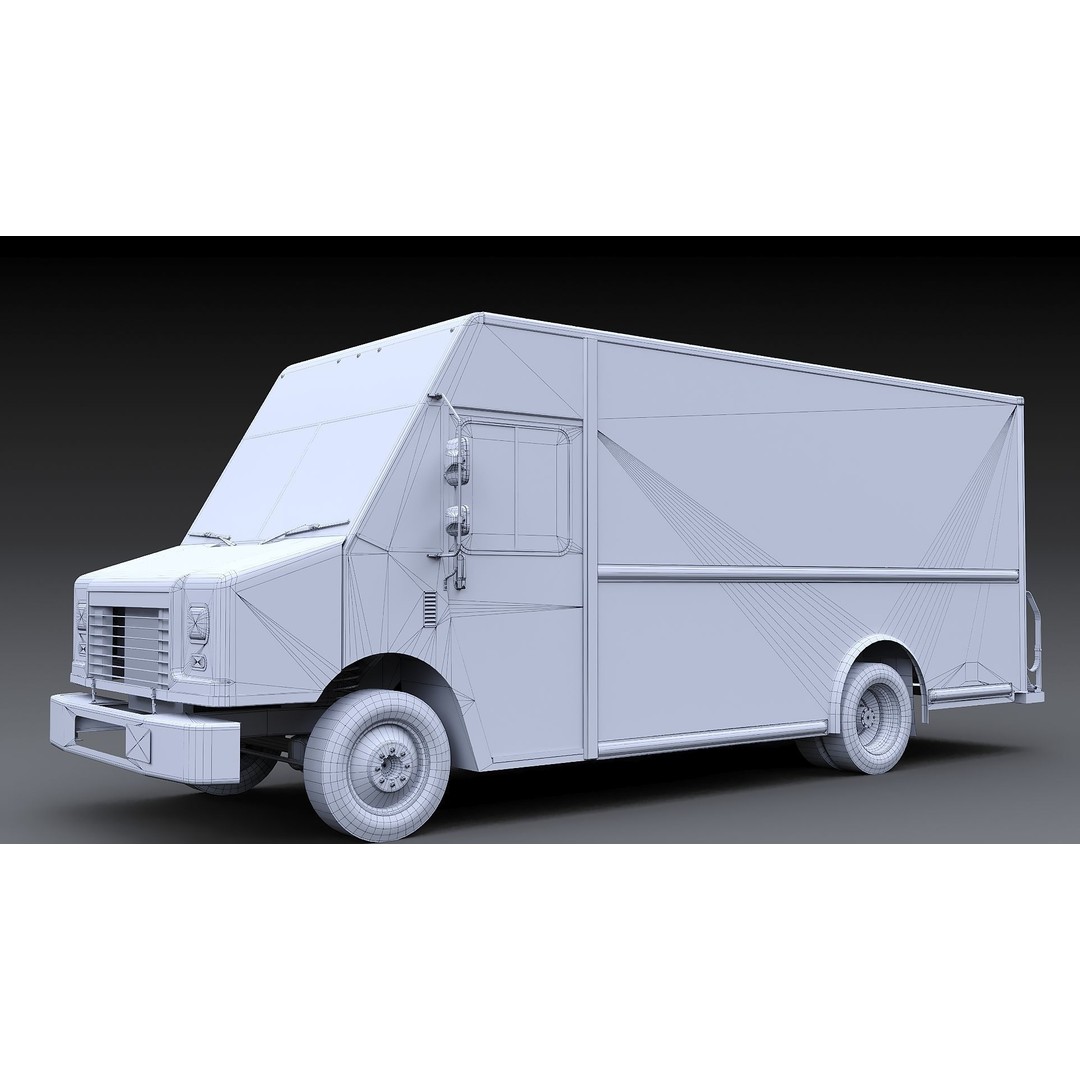 FedEx Stepvan 3D Model – Low Poly Game Asset, FBX, PBR Textures - View 32