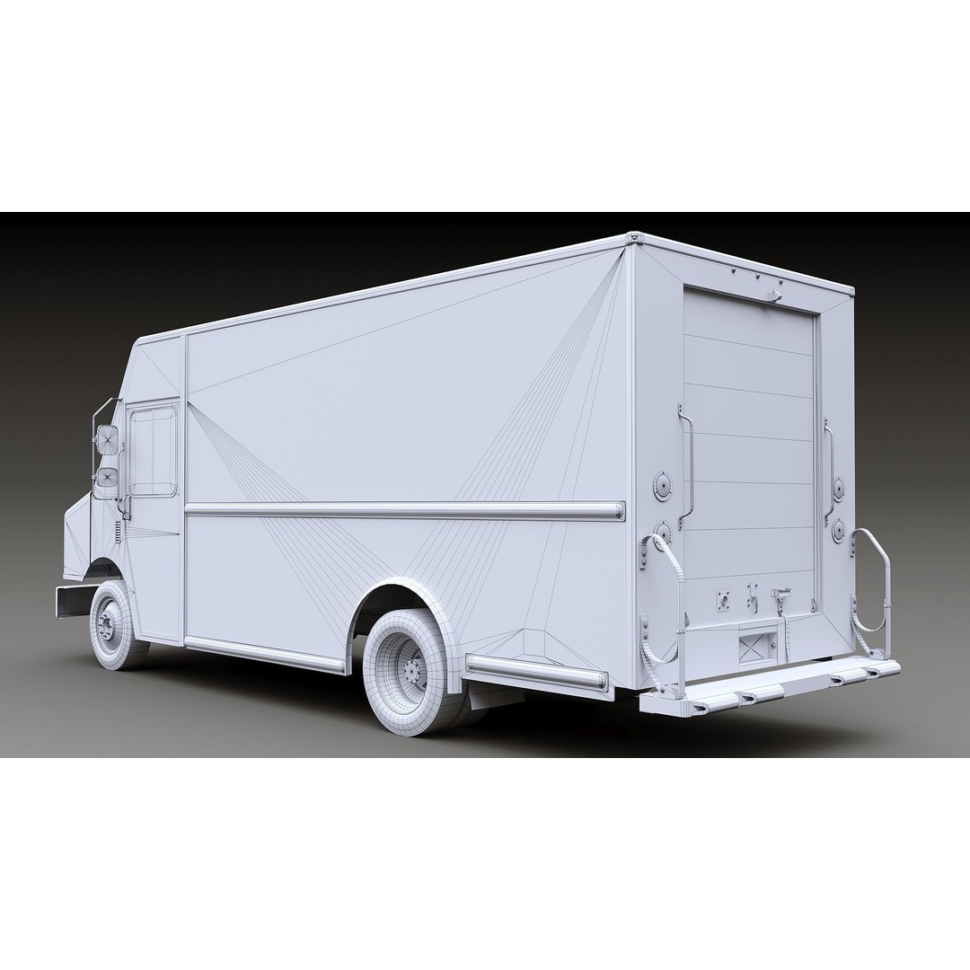 FedEx Stepvan 3D Model – Low Poly Game Asset, FBX, PBR Textures - View 33