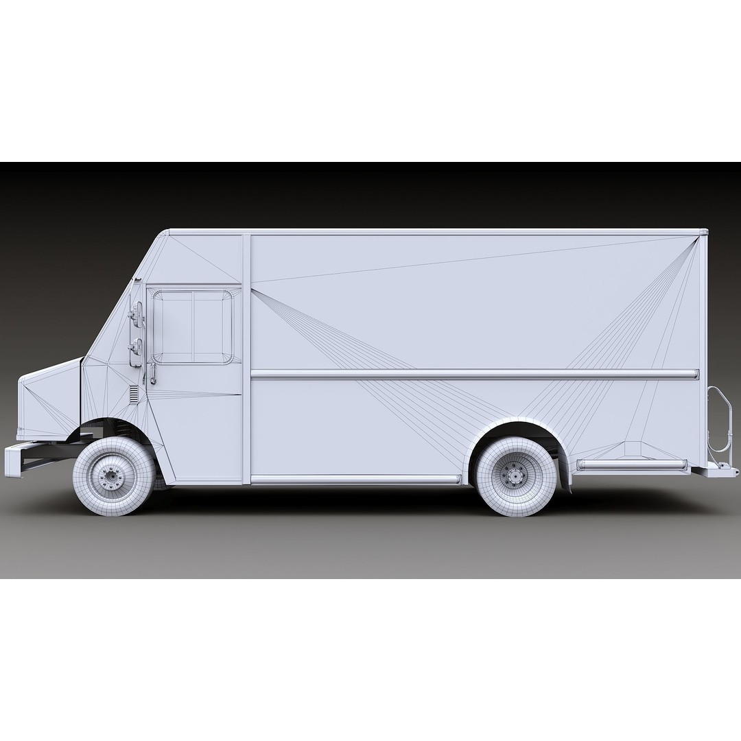 FedEx Stepvan 3D Model – Low Poly Game Asset, FBX, PBR Textures - View 34