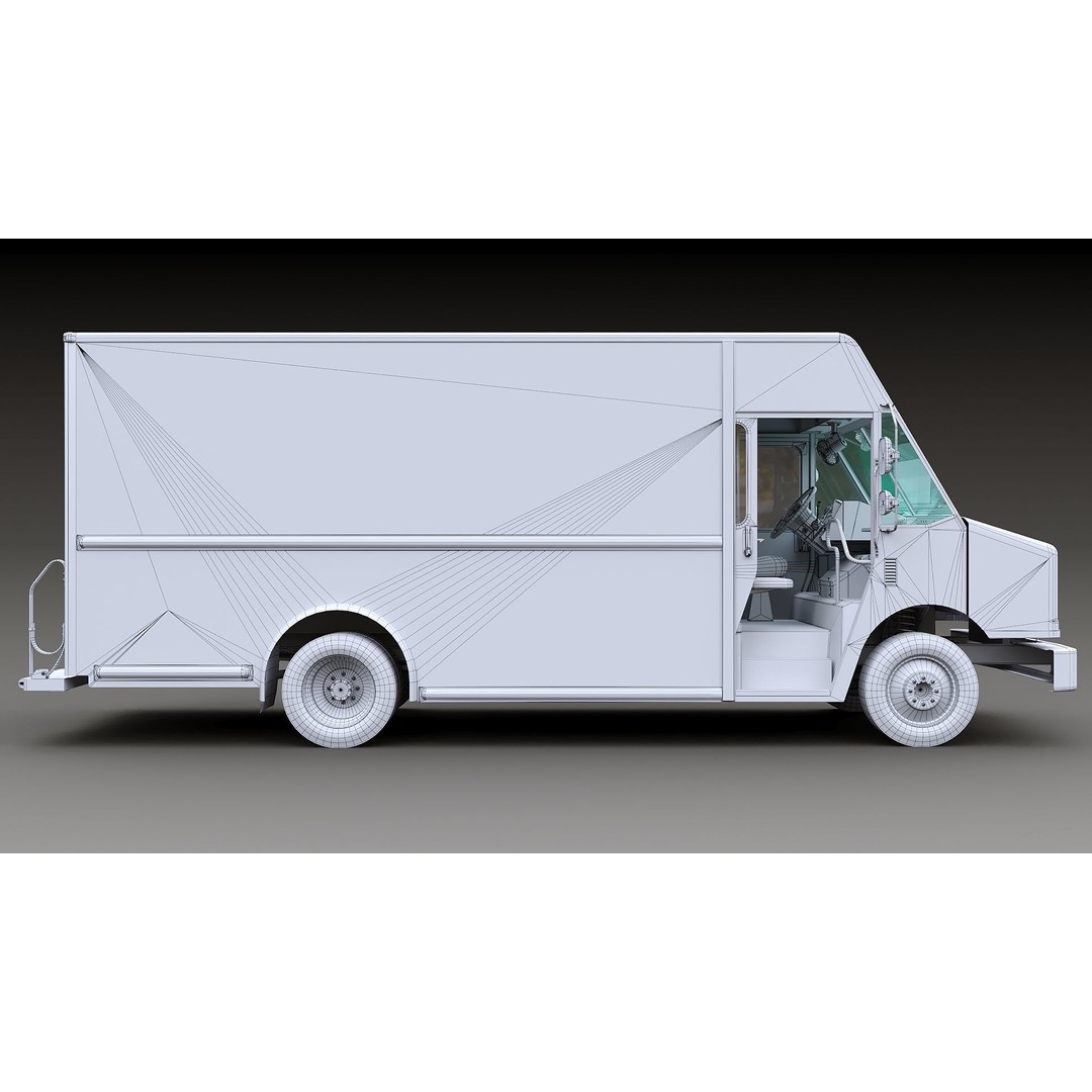FedEx Stepvan 3D Model – Low Poly Game Asset, FBX, PBR Textures - View 38