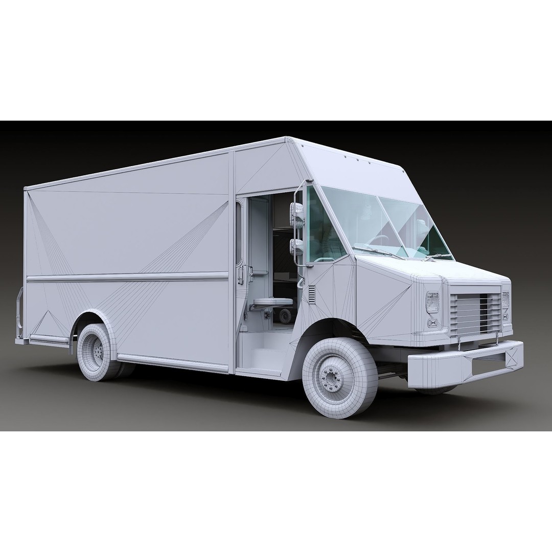 FedEx Stepvan 3D Model – Low Poly Game Asset, FBX, PBR Textures - View 39