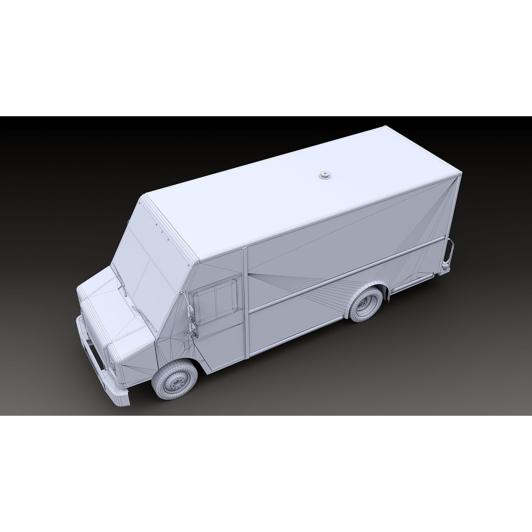 FedEx Stepvan 3D Model – Low Poly Game Asset, FBX, PBR Textures - View 41