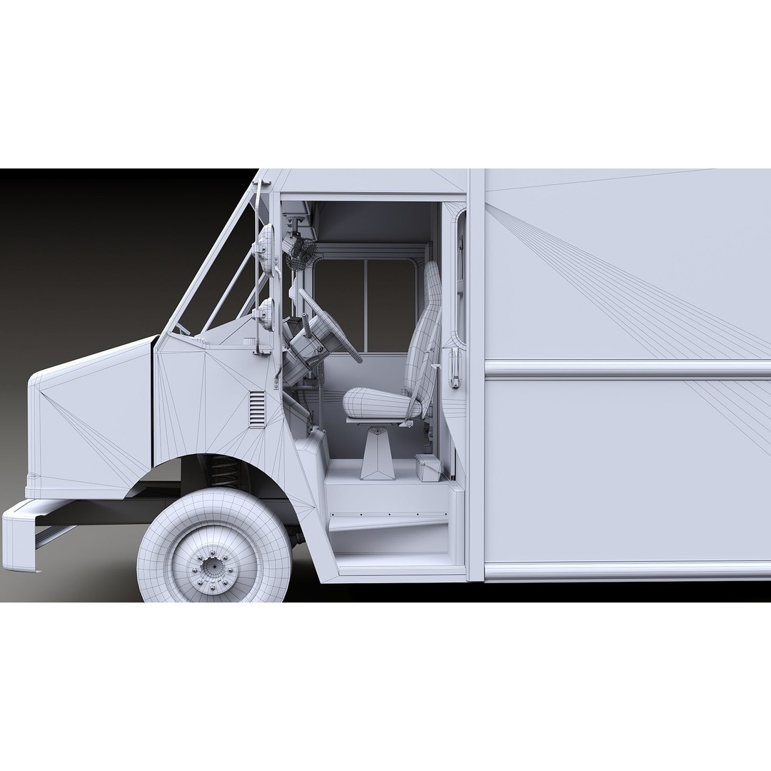 FedEx Stepvan 3D Model – Low Poly Game Asset, FBX, PBR Textures - View 42
