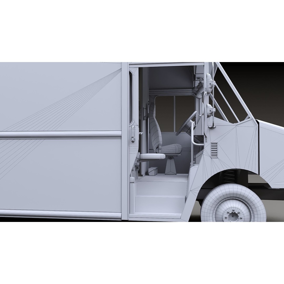FedEx Stepvan 3D Model – Low Poly Game Asset, FBX, PBR Textures - View 43