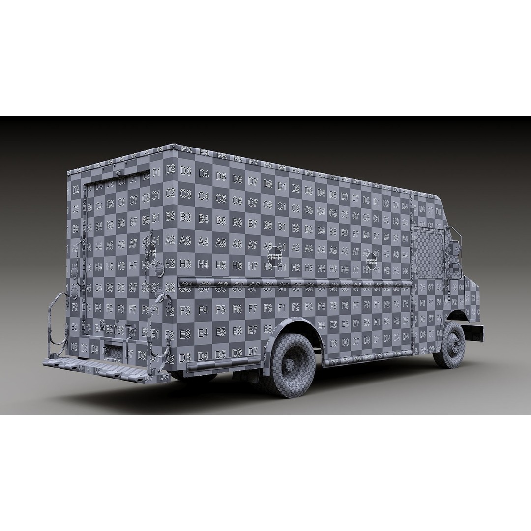 FedEx Stepvan 3D Model – Low Poly Game Asset, FBX, PBR Textures - View 50