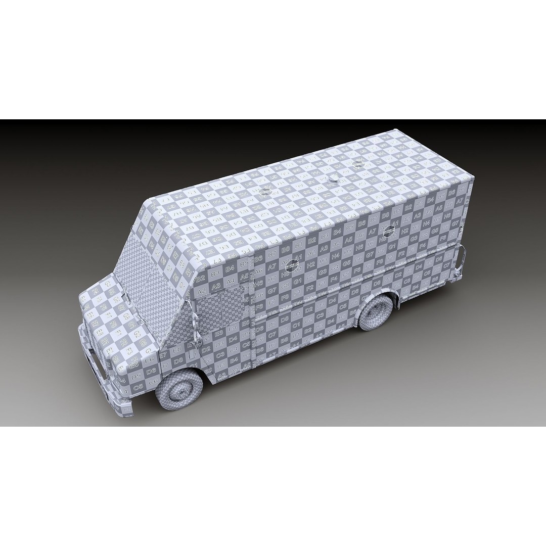 FedEx Stepvan 3D Model – Low Poly Game Asset, FBX, PBR Textures - View 51