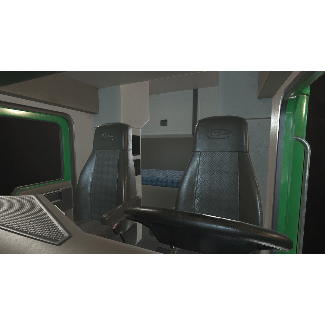 Semi Truck 3D Model – Low Poly Refrigerated Trailer, Game Ready, FBX - View 10