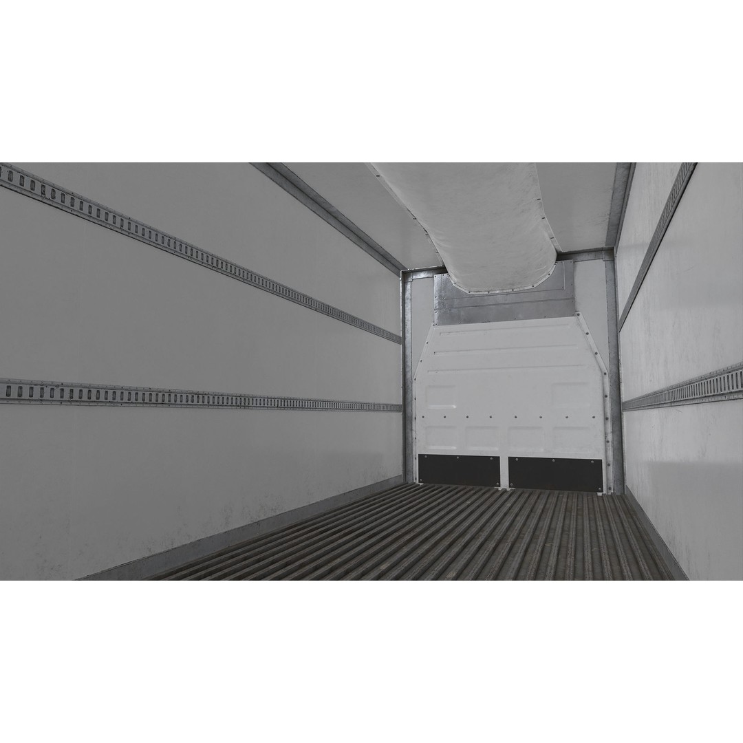 Semi Truck 3D Model – Low Poly Refrigerated Trailer, Game Ready, FBX - View 17