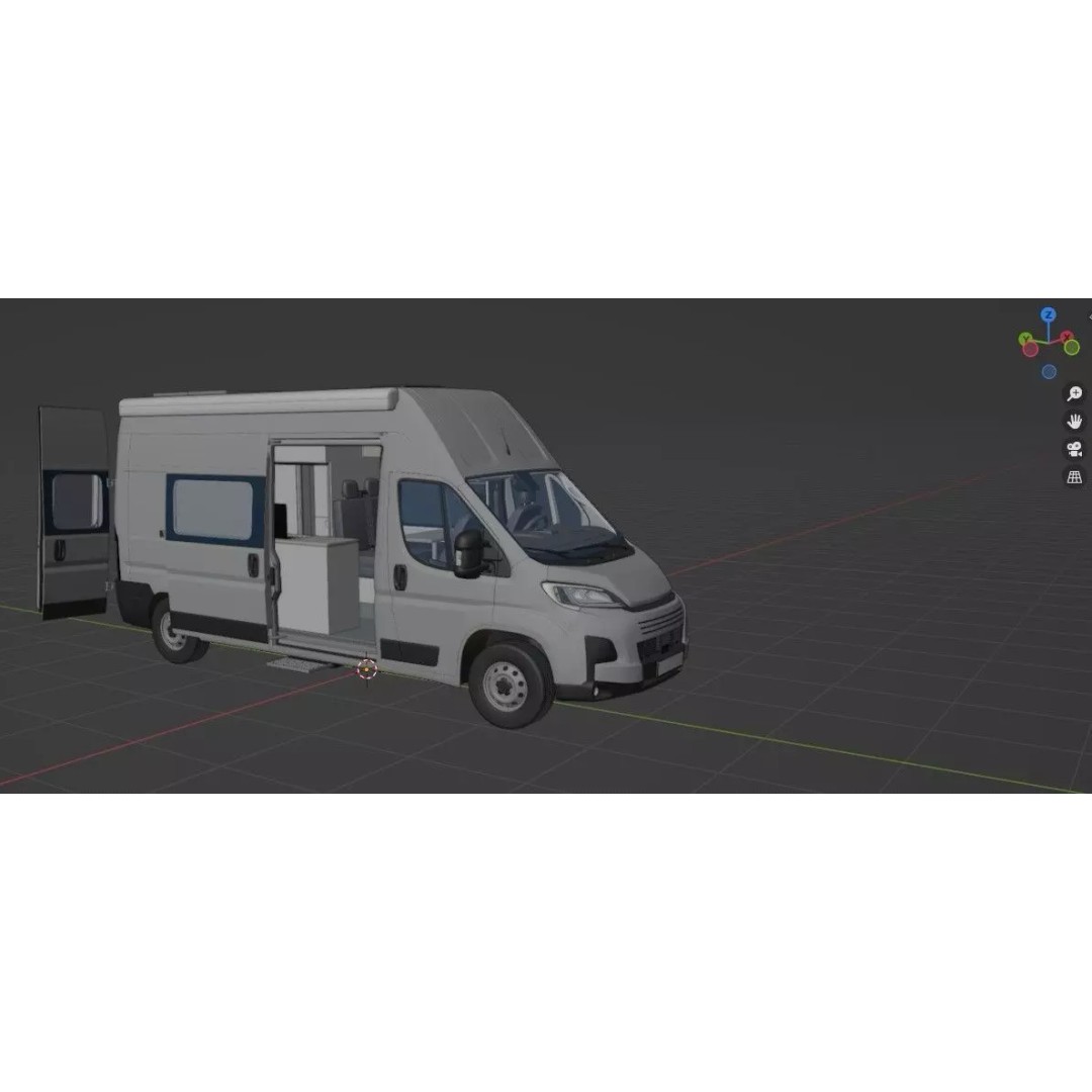 Camper Van L3H3 3D Model – Detailed Vehicle Design for Archviz and Animation