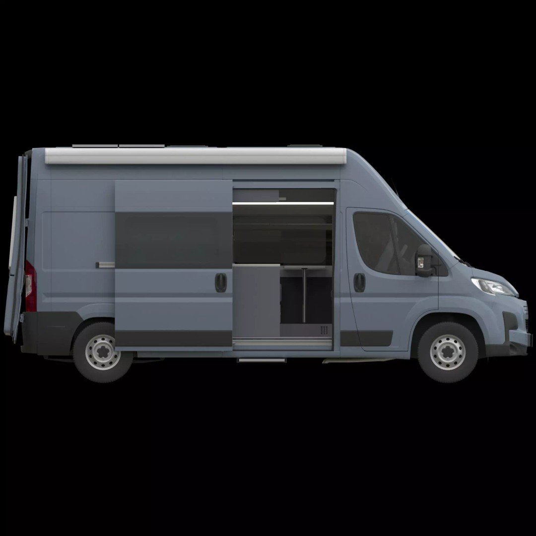 Camper Van L3H3 3D Model – Detailed Vehicle Design for Archviz and Animation - View 11