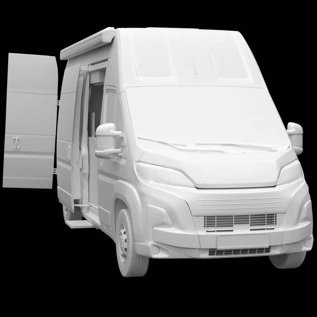 Camper Van L3H3 3D Model – Detailed Vehicle Design for Archviz and Animation - View 14