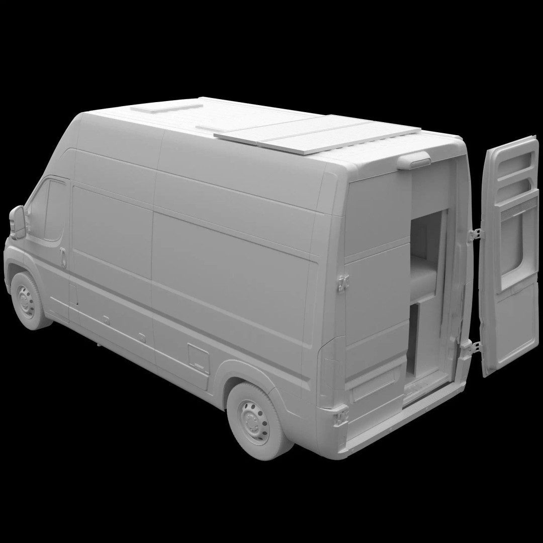 Camper Van L3H3 3D Model – Detailed Vehicle Design for Archviz and Animation - View 15