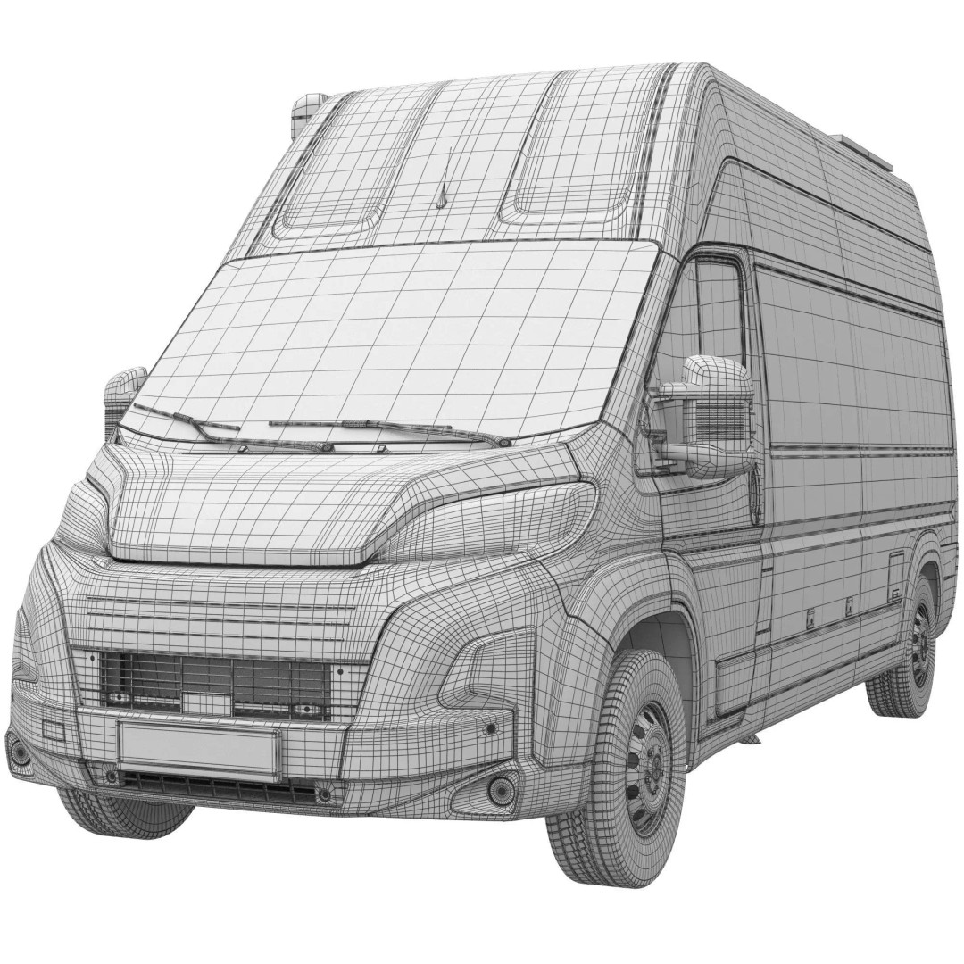 Camper Van L3H3 3D Model – Detailed Vehicle Design for Archviz and Animation - View 17