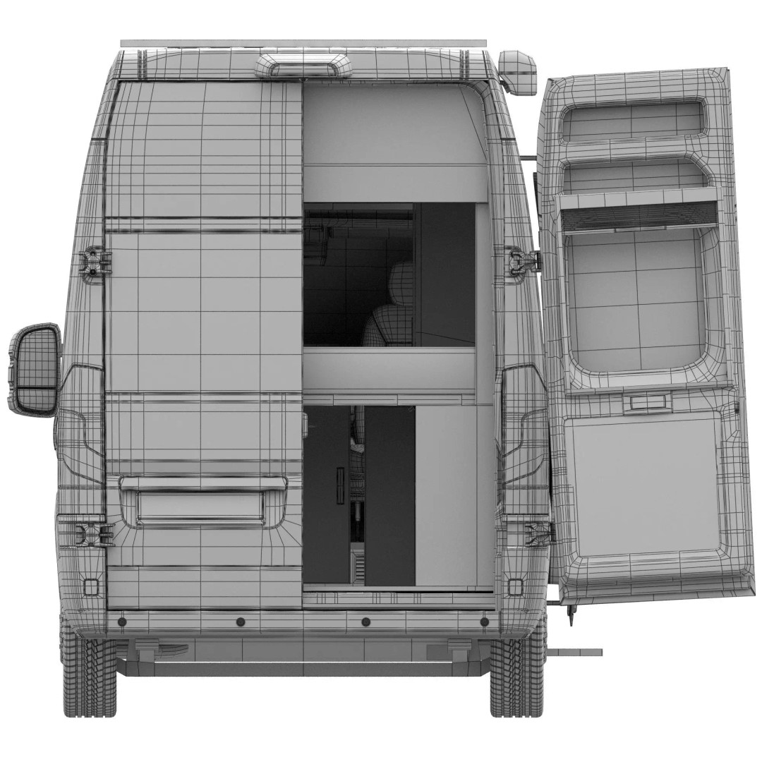 Camper Van L3H3 3D Model – Detailed Vehicle Design for Archviz and Animation - View 19