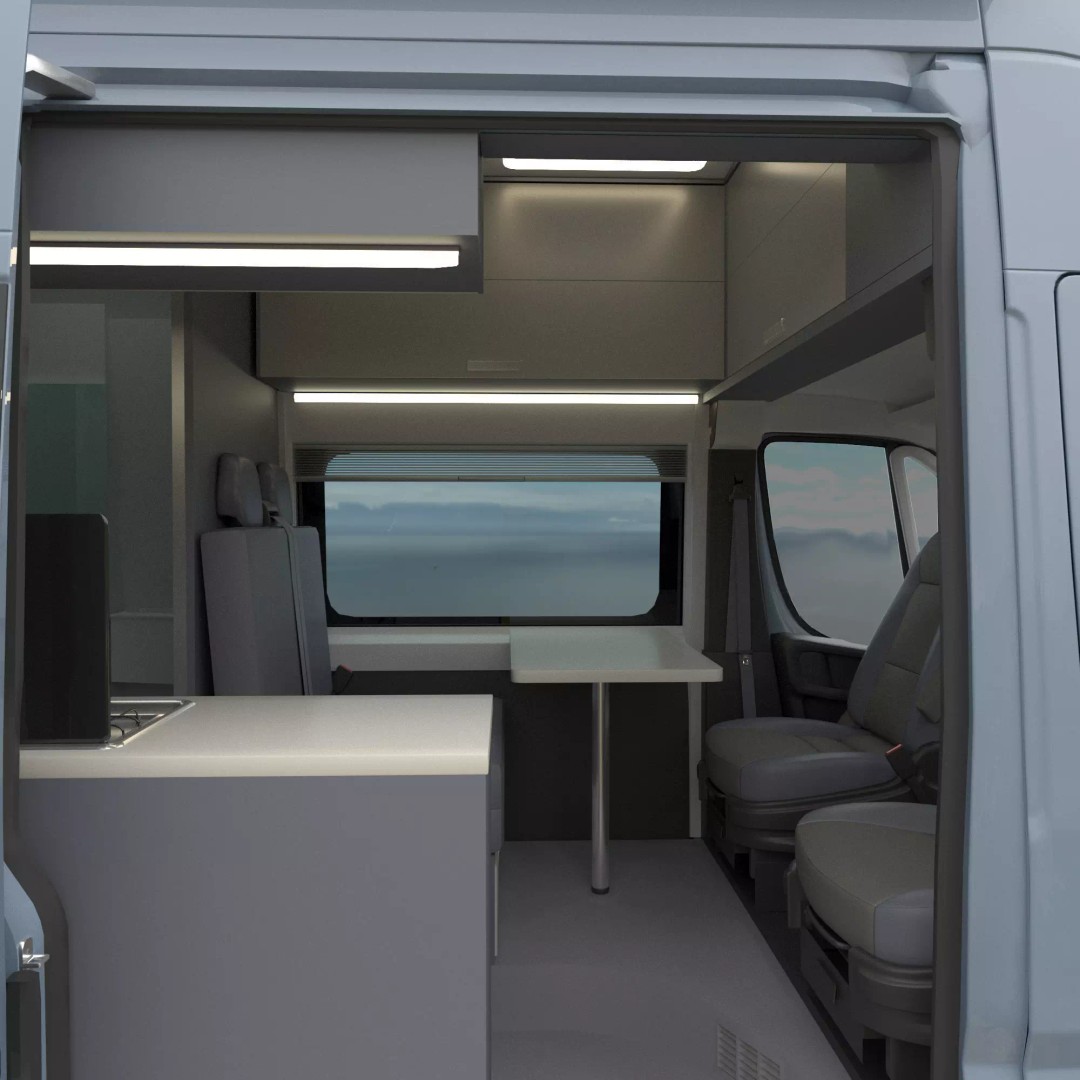 Camper Van L3H3 3D Model – Detailed Vehicle Design for Archviz and Animation - View 23