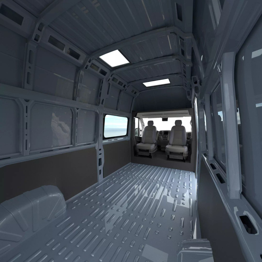 Camper Van L3H3 3D Model – Detailed Vehicle Design for Archviz and Animation - View 25
