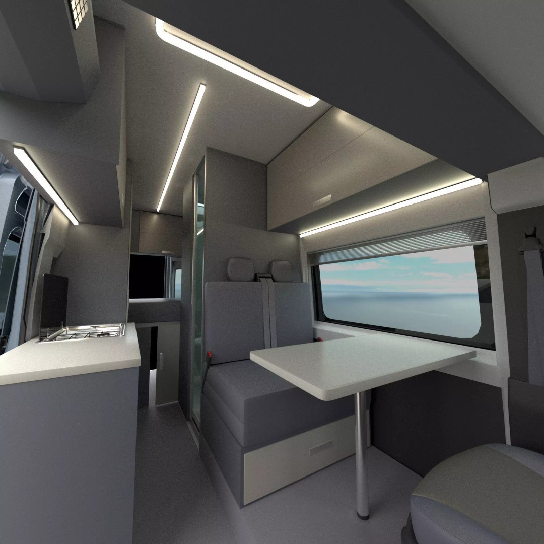Camper Van L3H3 3D Model – Detailed Vehicle Design for Archviz and Animation - View 27