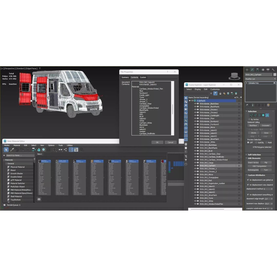Camper Van L3H3 3D Model – Detailed Vehicle Design for Archviz and Animation - View 31